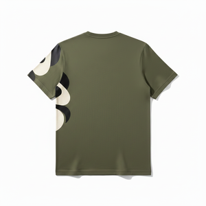Oversized Men T-<b>Shirt</b> With <b>Geometric</b> Print Crew Neck Loose Fit Short Sleeve Jersey Cotton Streetwear Top - Product Image 5