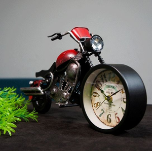 Handcrafted DIY Vintage Retro Motorcycle Model <b>Clock</b> Made Iron UV Plated Finish Christmas Souvenir for Home Decoration Gift - Product Image 3
