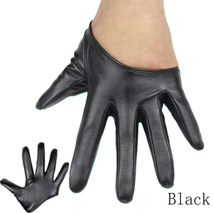 Women's Fashion Five-Finger Real Leather Half Gloves Leather Gloves With Elastic Cuffs Women's Winter Riding Gloves for Unisex - Product Image 5