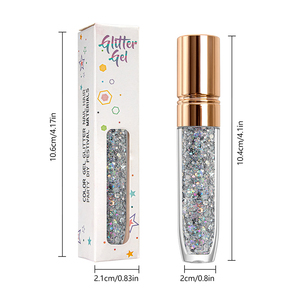 Shining <b>Glitter</b> <b>Gel</b> 6 Colors High Pigment Waterproof Easy Applying Eco-Friendly Vegan for Eye <b>Face</b> Lip Makeup Private Label - Product Image 6
