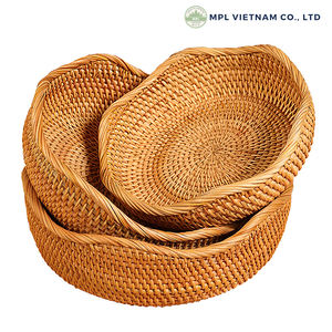 Cesta de frutas de ratán natural segura para alimentos y disponible en diferentes tamaños Cestas de almacenamiento al por mayor hechas en Vietnam - Product Image 2