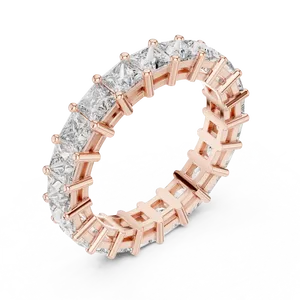 Anillo de Eternidad Completo con Diamantes Cultivados en Laboratorio, Corte Princesa, 2.31ctw, Oro Sólido de 10K, 14K, 18K, Unisex, Certificado IGI, Joyería Fina - Product Image 6