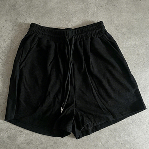2026 Custom <b>High</b> Quality Men's Streetwear Summer Casual Solid Color Oversized Baggy Drawstring Waffle Knit Shorts - Product Image 6