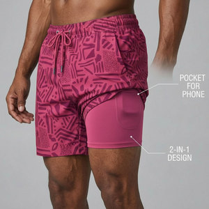 Wholesale Custom Mens Double Layer <b>Short</b> Team Uniform 2 in 1 Micro Mesh Outer <b>Compression</b> Baselayer for Basketball Clubs - Product Image 1