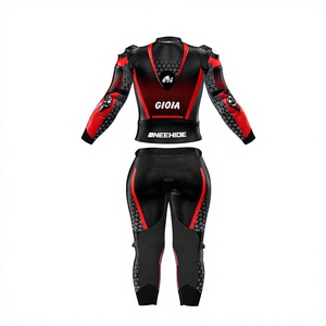 Traje de Motociclismo para Mujer, Homologado CE Nivel 2, Armadura de Cuero Vacuno/Canguro, Mono de 1 Pieza para Pista - Product Image 2