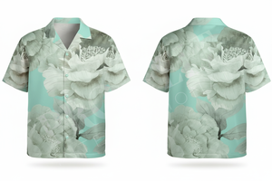 Camisa de Vestir con Botones y Manga Corta con Estampado Personalizado de Último Diseño, Camisa Informal de Verano Estilo Hawaiano, Ligera, Transpirable y a la Moda - Product Image 5