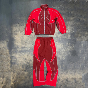 Custom Embroidery Logo <b>Patchwork</b> Waterproof Tracksuit Windbreaker <b>Jacket</b> and Joggers Two Piece Suit Men's Nylon Casual Tracksuit - Product Image 5