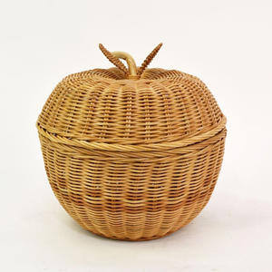 Cestas de mimbre tejidas a mano con forma de fruta para decoración de habitaciones de bebés, contenedores de almacenamiento, cestas de mimbre. - Product Image 1