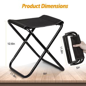 <b>Portable</b> Foldable Camping <b>Stool</b> 275.6LBS Load Capacity for Fishing Backpacking Hiking with Carry Bag - Product Image 5