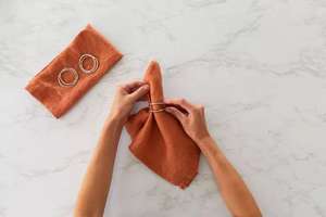 Serviettes de table en coton brun rouille réutilisables pour dîner, cocktail, mariage, fête, cuisine, restaurant et décoration de la maison - Product Image 2