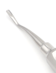 77 Posterior Flared Tip Elevator Distal Angled 3.75mm 15.5cm Fine Serrated Dental Extraction Instrument Hollow Handle Surgical - Product Image 2