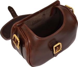 Sac à cartouches MOLLE en cuir véritable brun pour la chasse et le tir, pochette robuste et durable à fort grossissement 10x/8x - Product Image 5