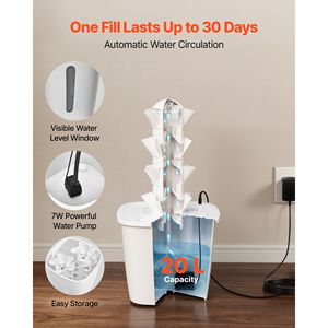 Kit de Torre Hidropónica de 20 Cápsulas y 4 Niveles, Jardín Vertical Acuapónico para el Hogar con Tanque de Agua de 20L y Bomba, Sistema Hidropónico para Uso Doméstico - Product Image 3