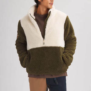 Nouveau design 2026 – Sweat-shirts polaires pour hommes, haute qualité, bicolores, coupe oversize, avec fermeture éclair quart de tour - Product Image 2