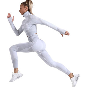 Custom Made Logo Gym Workout Women Yoga Sets Top Print Casual Yoga Suit Sleeveless Shirts <b>Leggings</b> Set Breathable Seamless Nylon - Product Image 2