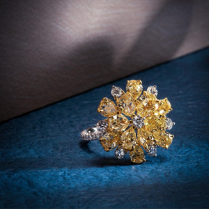 Hot Selling Iced Jewelz 8.80 Carat Round Cut <b>Ring</b> 14K yellow Gold Gold Plated for her IGI - Product Image 4