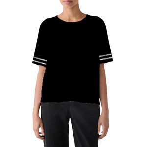 New Designer Trending Summer Inspired <b>Sequin</b> Handcrafted Breathable 100% Cotton Casual Sustainable Lightweight <b>T</b>-<b>Shirt</b> for Women - Product Image 4