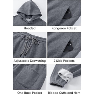 Conjunto Deportivo Informal de Sudadera con Capucha de Algodón para Hombre, Ropa Deportiva para Correr, Estilo Informal para Uso Diario - Product Image 5