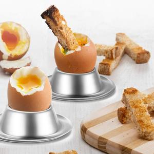 Porte-œufs en acier inoxydable de qualité supérieure, accessoires de table pour œufs durs ou mollets, petit-déjeuner, brunch - Product Image 1