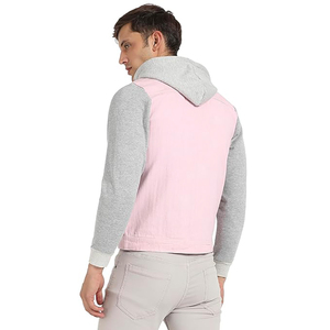 เสื้อฮู้ดแขนยาวสไตล์ยีนส์ ดีไซน์โดดเด่น ราคาประหยัด ผลิตจากผ้าฝ้าย 100% เหมาะสำหรับใส่กลางแจ้ง ตกแต่งด้วยกระดุม ดูเหมือนยีนส์ - Product Image 4