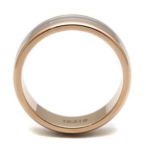 Anello alla Moda TK2569 Bicolore in Acciaio Inossidabile IP Oro Rosa Design Elegante Senza Pietre - Product Image 4
