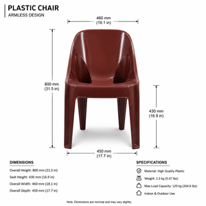 Modern <b>Stackable</b> Plastic Manual Armless Cross Back <b>Stackable</b> Living Room Dining <b>Chair</b> Contemporary Design Red Color Carpet - Product Image 3