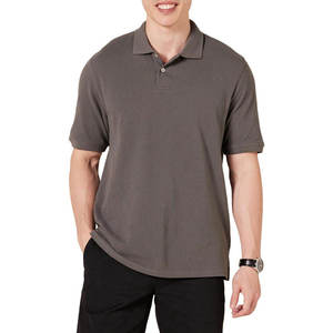Men's Short Sleeve Polo <b>Shirt</b> Solid Color Regular Fit Cotton Jersey Casual Style O-Neck - Product Image 3