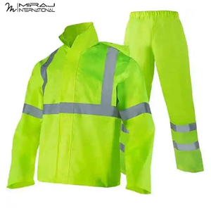Trajes de Trabajo de Manga Larga de Alta Calidad en Color Verde Neón, Ropa de Trabajo Mecánica, Trajes de Seguridad Reflectantes de Alta Visibilidad - Product Image 5