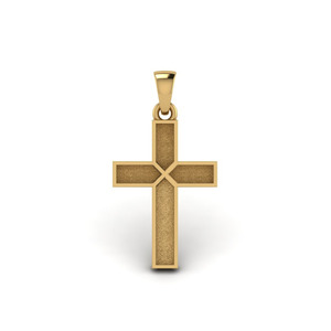 Solid 925 Sterling Silver 17x25mm Cross Design Blank Bezel Charm <b>Pendant</b> Setting <b>for</b> <b>Ashes</b> Resin Keepsake DIY Memorial Jewelry - Product Image 6