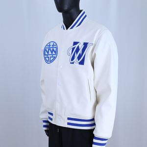 Chaqueta de lana de invierno con bordado de chenilla, parches personalizables al por mayor, chaqueta universitaria para hombre, chaqueta universitaria de moda urbana - Product Image 3