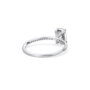 Anillo de Compromiso y Promesa REYES con Moissanita de Corte Cojín Exquisito de 0.98 Quilates para Mujer, Plata de Ley 925, Joyería Fina - Product Image 4