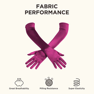 Gants de mariée élégants longs et extensibles, anti-boulochage, style classique, pour femme, pour les voyages et toutes les saisons - Product Image 4