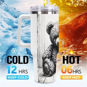Gobelet isotherme personnalisé de 40 oz pour les clients des cabinets d'avocats, en acier inoxydable, avec motif d'ours - Product Image 6