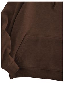 Sweat-shirts d'hiver unisexes à col demi-zippé et épaules tombantes 100% coton avec design personnalisable, coupe oversize, style streetwear, couleur unie - Product Image 3