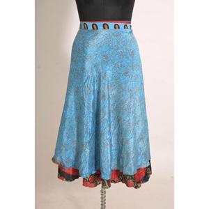 Jupe longue en soie à imprimé floral pour femmes, faite à la main, mode personnalisée - Product Image 1