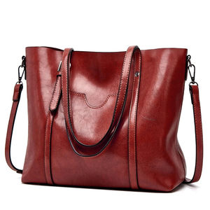 Bolsos de Mano de Cuero Genuino para Mujer, a la Moda, de Diseño Vintage, con Dos Correas, para Invierno, del Mejor Fabricante de Suministros OEM - Product Image 4
