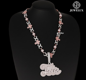 Pendentif de luxe très demandé en argent glacé, entièrement serti de diamants de laboratoire, bijou hip-hop, pièce maîtresse plaqué rhodium, Jewelux Indian - Product Image 3