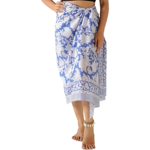 100% Cotton Sarong Cover Up for Women Indian Block Print Beach <b>Wrap</b> Skirt Long Boho <b>Swimsuit</b> Bikini - Product Image 2