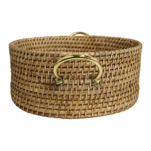 Panier de rangement décoratif en osier Décoration d'intérieur Panier tissé en rotin d'organisation - Product Image 2