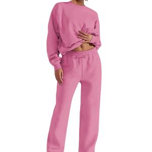 Fabricant Oversize Fleece Women Tracksuit Knitwear Set 2 Pieces Set Haute qualité With Sweatpants Blank Hoodies - Product Image 1