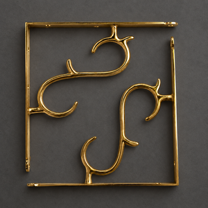 Soporte de Pared Decorativo SHUBHAM de Metal Dorado, 8 Pulgadas, Resistente, con Diseño de Espiral, para Muebles - Product Image 4