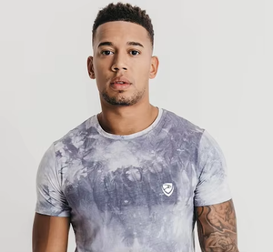 <b>Men's</b> <b>Tie</b>-<b>Dye</b> Short Sleeve Slim Fit Knitted <b>T</b>-<b>Shirt</b> With O-Neck And Front Logo Casual Style - Product Image 5