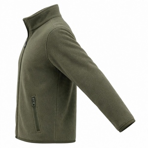 Chaqueta Bomber de Forro Polar Verde Oliva para Hombre DROGEN EXPORT, con Cierre Completo, Cuello Alto, Resistente al Viento, Transpirable, Táctica, para Invierno - Product Image 3