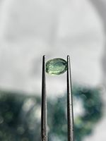 Kyanite de couleur menthe naturelle, pierre précieuse ovale facettée d'Afrique pour la fabrication de bijoux
