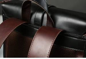 Heavy Duty Waterproof Genuine Leather Rucksack Vintage Anti-Theft Laptop <b>Backpack</b> for International Travel LBP-0304 - Product Image 3