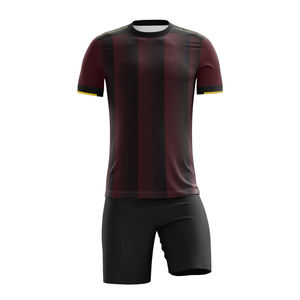Maillots de football unisexes personnalisés 100 % polyester respirants, ensemble complet avec nom, tenue d'équipe sublimée, short imprimé - Product Image 4