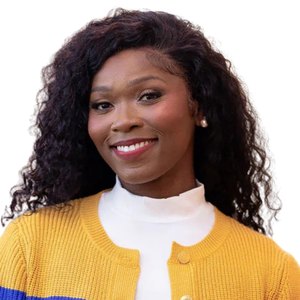 Cardigan rayé bleu et or Sigma Gamma Rho pour femme, pull boutonné, style décontracté de sororité grecque, tricot de qualité supérieure - Product Image 3