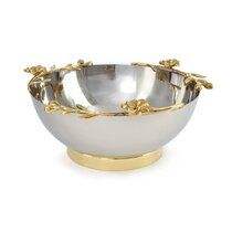 Tazón de Servir de Acero Inoxidable Sostenible de Lujo con Centro de Mesa de Tallo de Mariposa, Artesanía India Hecha a Mano, Interiores Premium - Product Image 2