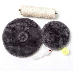 Griffoir pour chat moderne classique en bois et plastique, petit arbre à chat, tour en sisal naturel, perchoir, boule en peluche, mobilier pour petits chats - Product Image 5