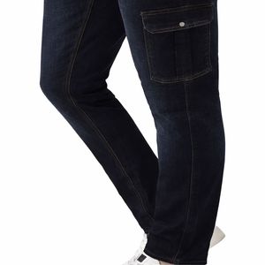 Pantalones Vaqueros de Mezclilla Vintage para Hombre, Corte Ajustado, Lavado Claro, Algodón Premium Elástico, Tela Duradera, Bolsillos Delanteros - Product Image 4